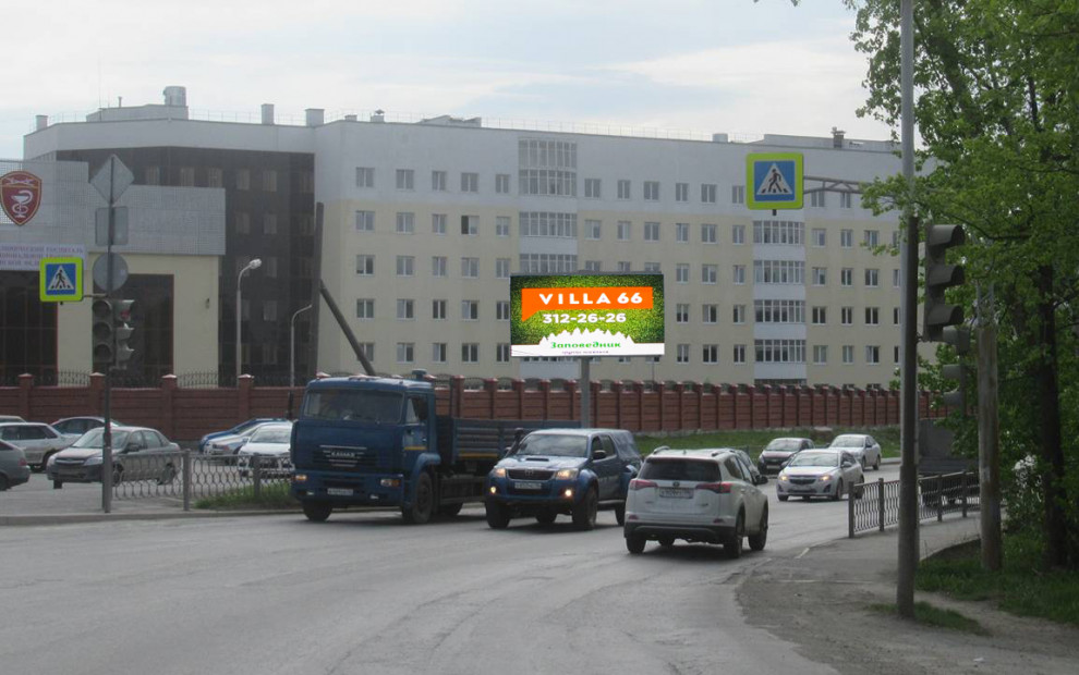 Цифровой билборд ул. Соболева, 10/2 — ул. Светлореченская, сторона B1-В12