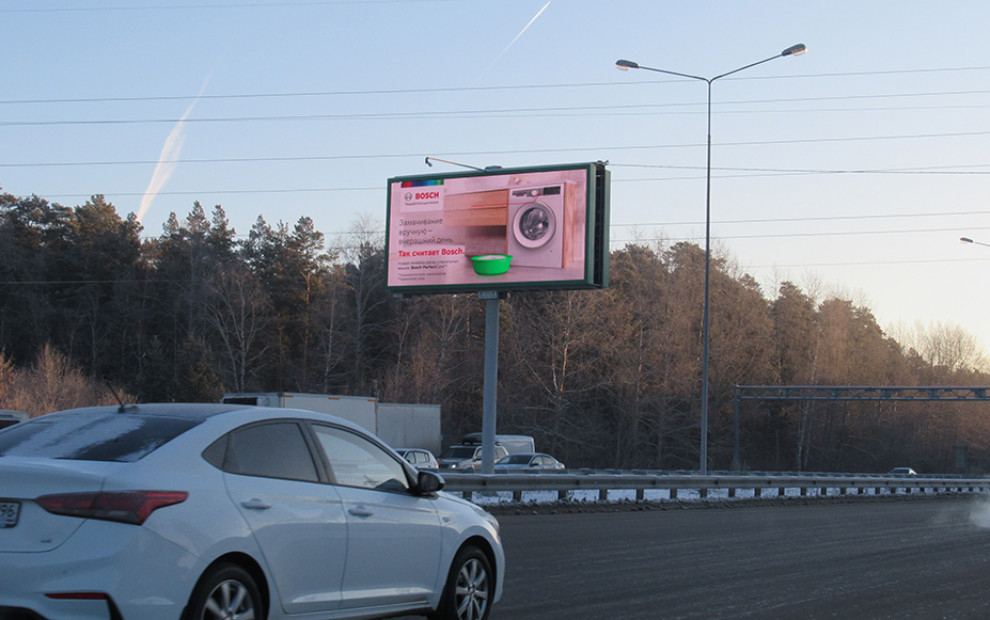 Цифровой билборд Объездная дорога — 55 м от ул. Светлореченская (въезд), сторона B1-В12