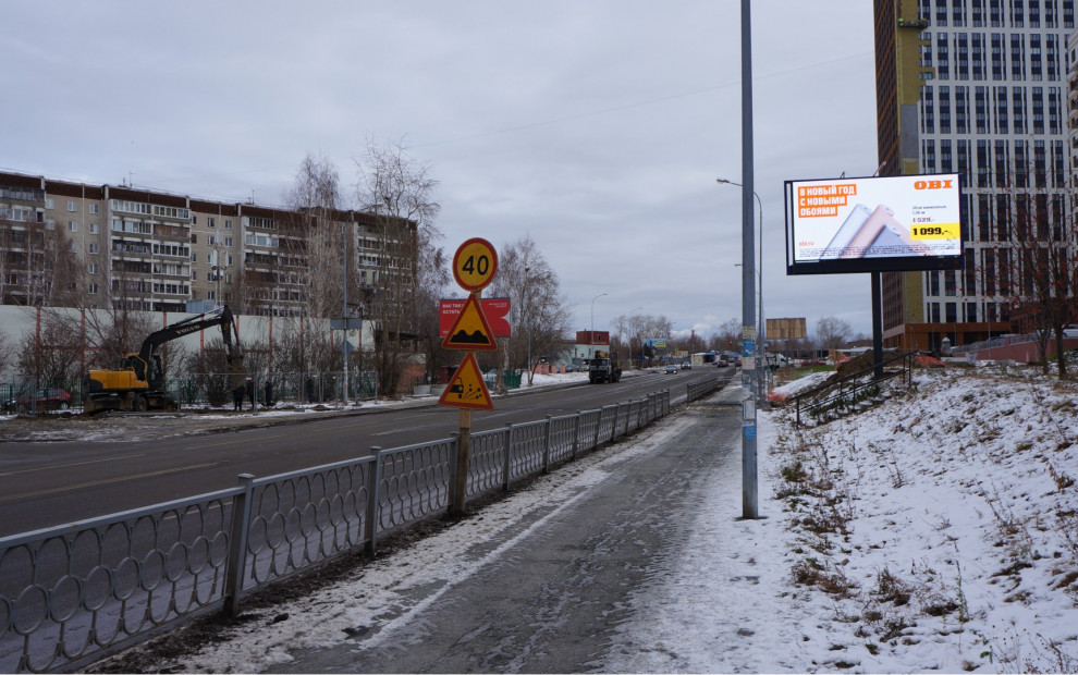Цифровой билборд ул. Готвальда, 14А (ЖК «Таллин»), сторона А