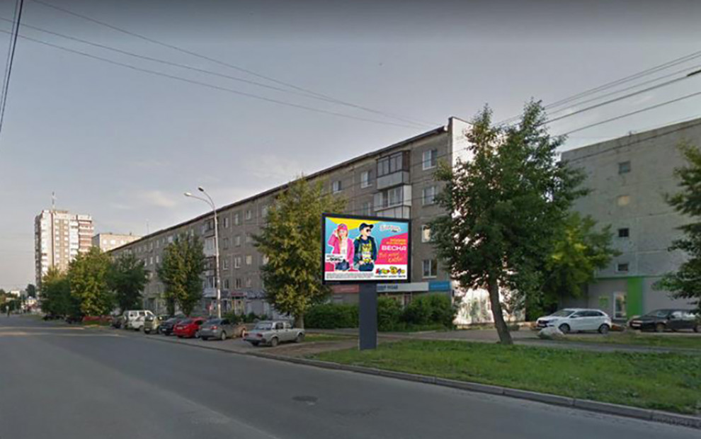 Ситиборд ул. Крауля, 74 (поз. № 1) — ул. Викулова, стороны A1-A5